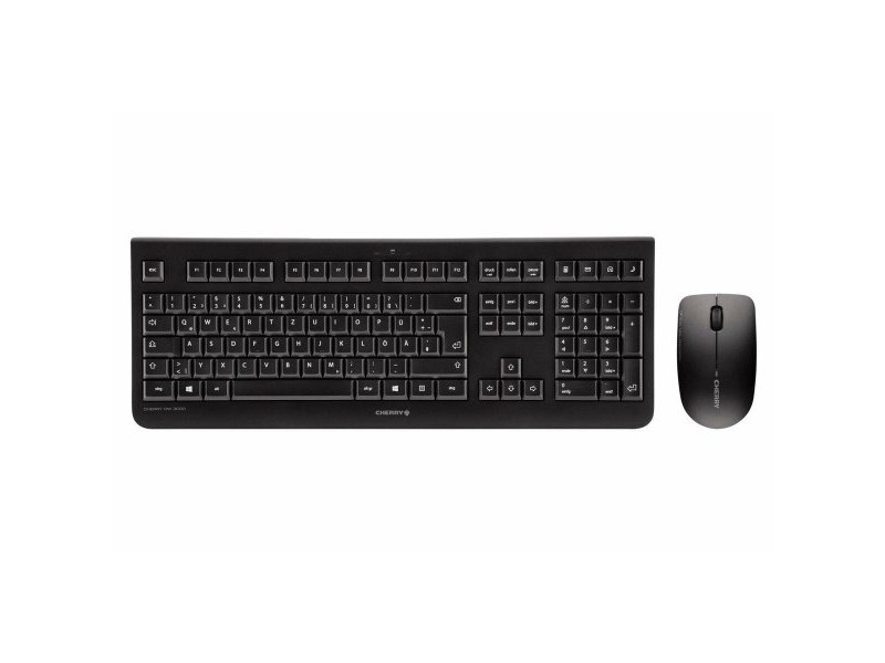 Клавиатура с мишка Cherry DW3000 Qwertz немски Черен