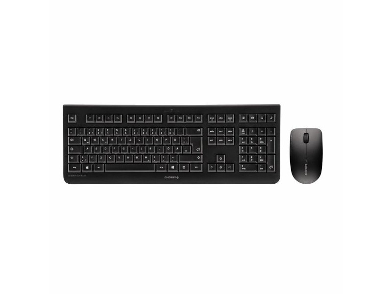 Kлаиатура с безжична мишка Cherry JD-0710ES-2 Черен Испанска Qwerty QWERTY