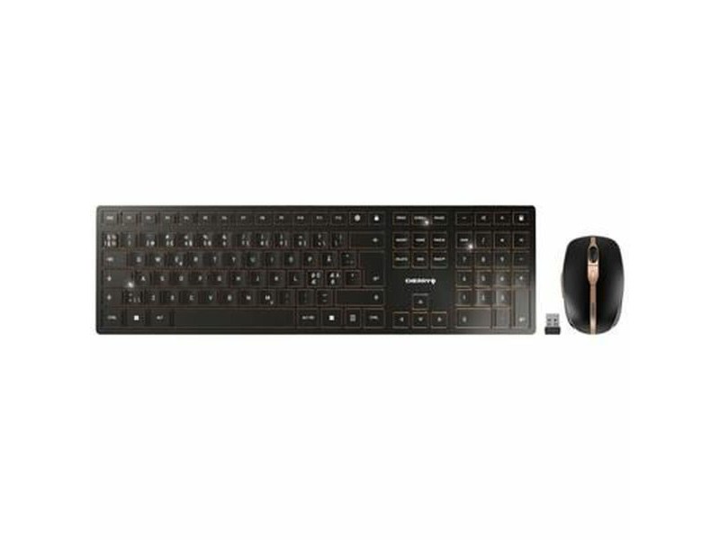 Клавиатура с мишка Cherry JD-9100PN-2 Черен Испанска Qwerty