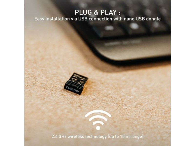 Безжична клавиатура Cherry JK-3000ES-2 Черен Испанска Qwerty