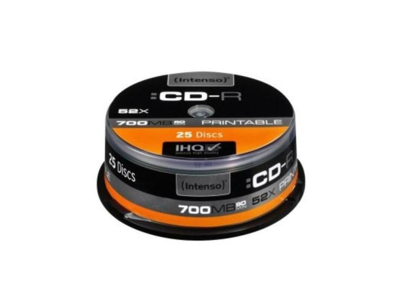 CD-R за принтиране INTENSO 1801124 52x 700 MB 25 pcs 700 MB
