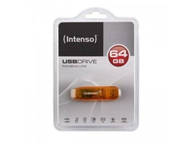 USB стик INTENSO FAELAP0282 USB 2.0 64 GB Оранжев 64 GB USB стик USB стик INTENSO FAELAP0282 USB 2.0 64 GB Оранжев 64 GB USB стик