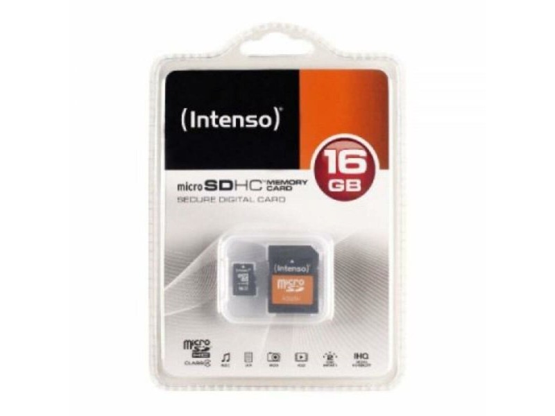 Mикро SD карта памет с адаптер INTENSO 3413470 16 GB 16 GB