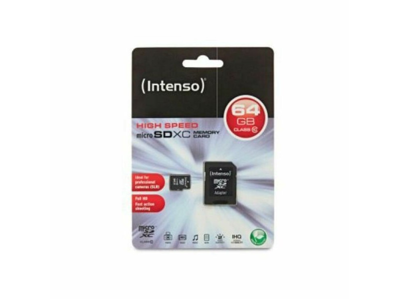 Mикро SD карта памет с адаптер INTENSO 3413490 64 GB 64 GB