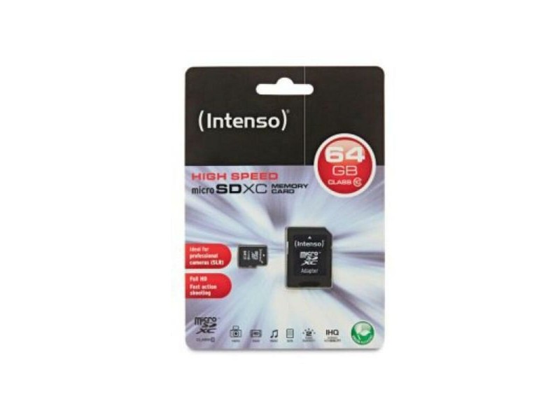 Mикро SD карта памет с адаптер INTENSO 3413490 64 GB 64 GB
