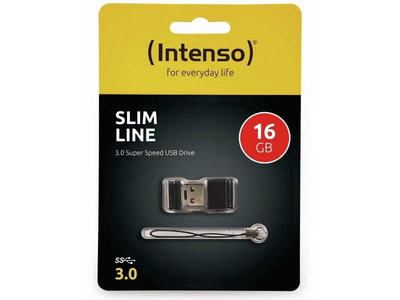 USB стик INTENSO Slim Line 16 GB Черен