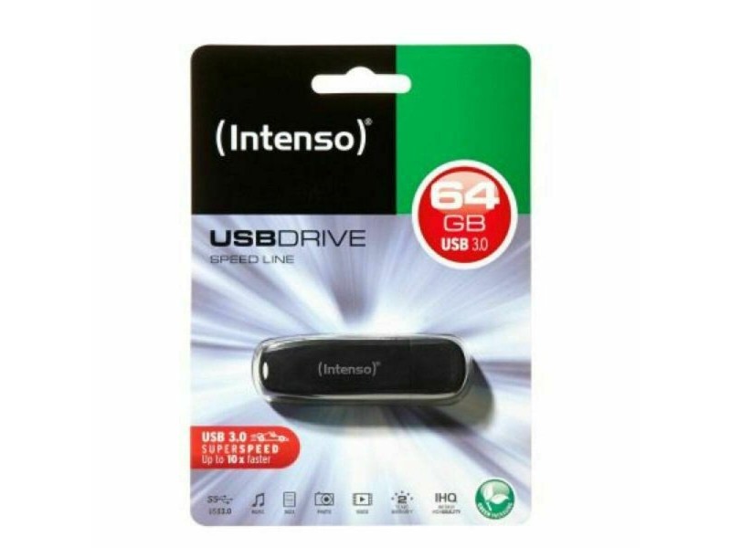 USB стик INTENSO USB 3.0 64 GB Черен 64 GB