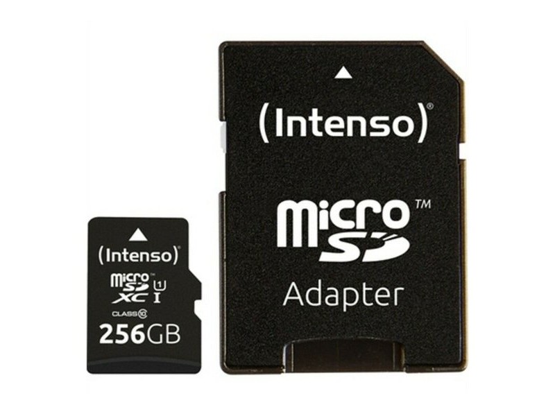 Mикро SD карта памет с адаптер INTENSO 3423492 256 GB 256 GB