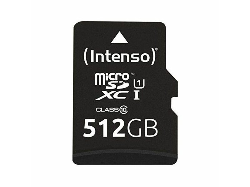 Mикро SD карта памет с адаптер INTENSO 3423493 512 GB 45 MB/s 512 GB