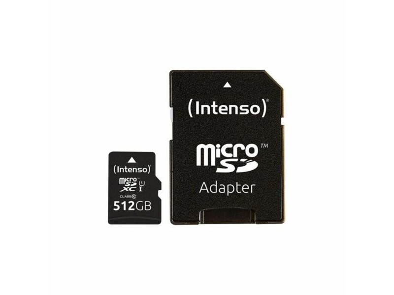 Mикро SD карта памет с адаптер INTENSO 3423493 512 GB 45 MB/s 512 GB