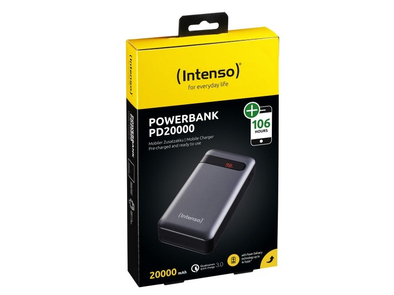 Powerbank INTENSO Черен Антрацит 20000 mAh