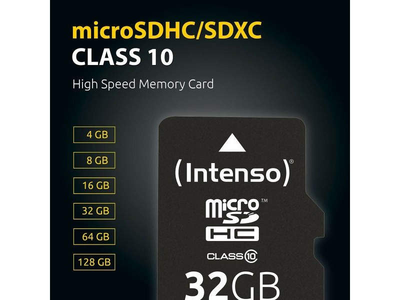 Mикро SD карта памет с адаптер INTENSO 3413491 128 GB