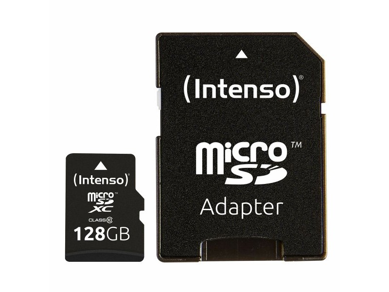Mикро SD карта памет с адаптер INTENSO 3413491 128 GB