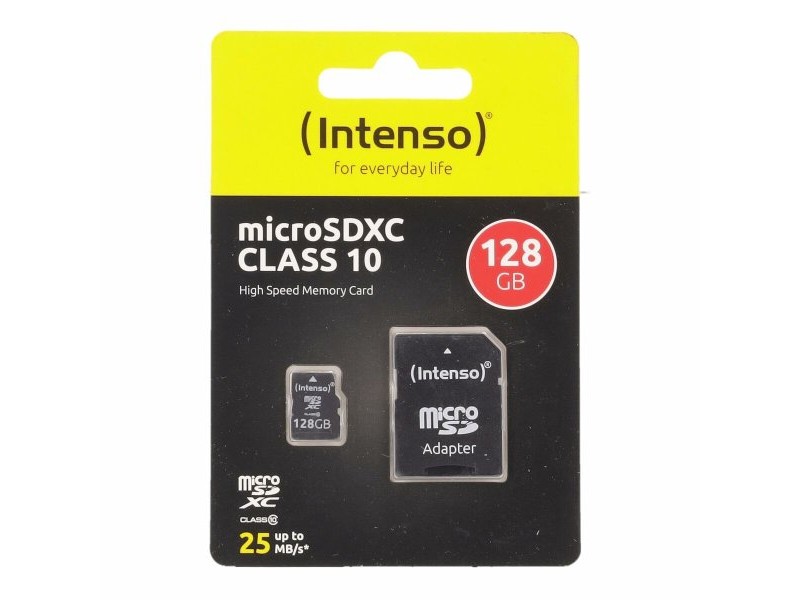 Mикро SD карта памет с адаптер INTENSO 3413491 128 GB