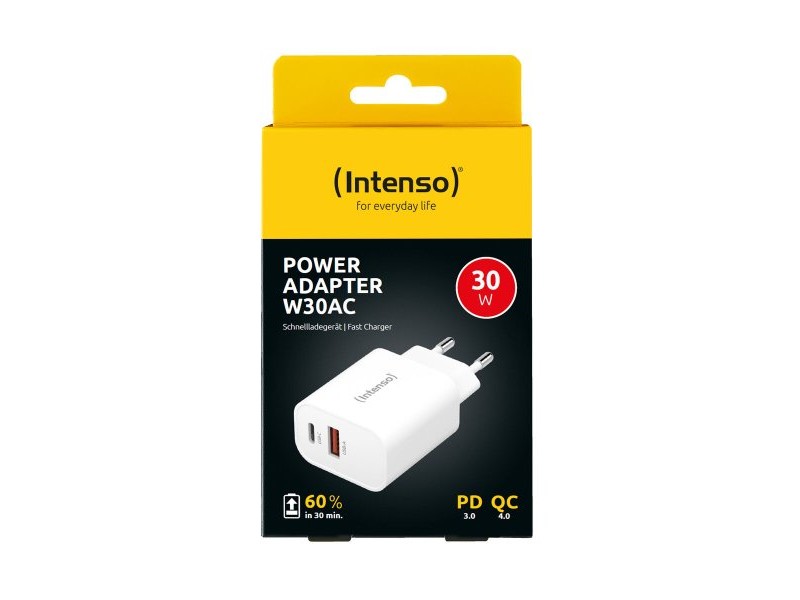 Зарядно за стена INTENSO W30AC Бял 30 W