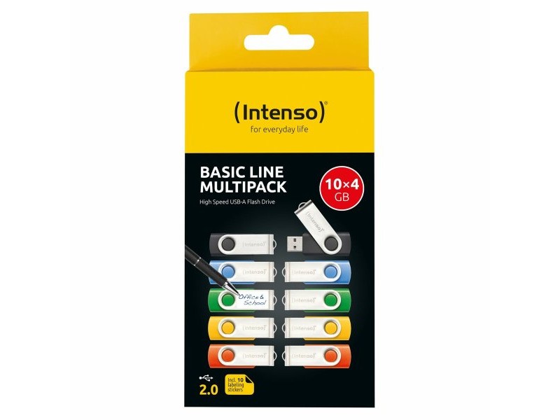 USB стик INTENSO Basic Line 4 GB 10 броя (10 броя)