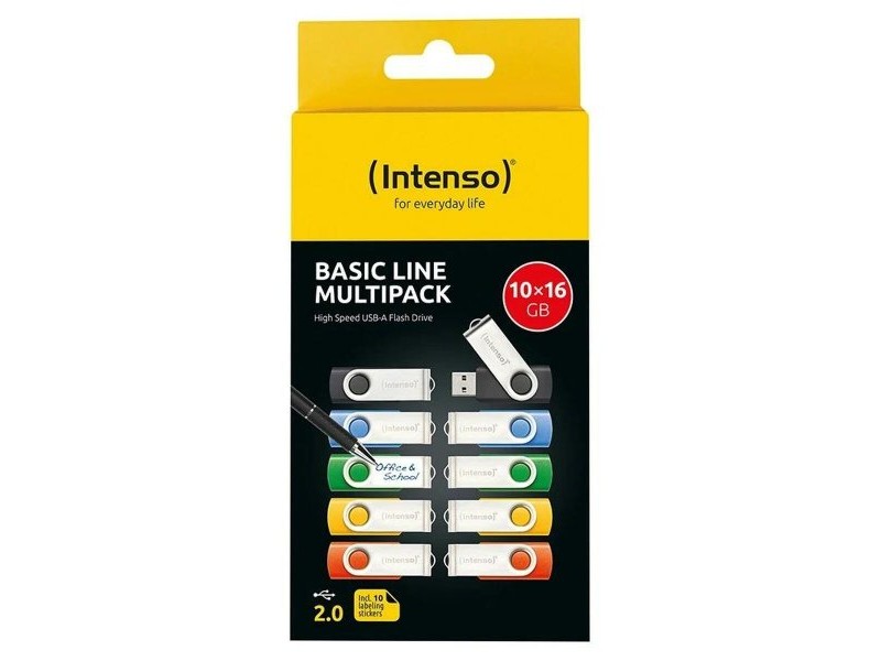 USB стик INTENSO Basic Line 4 GB 10 броя (10 броя)