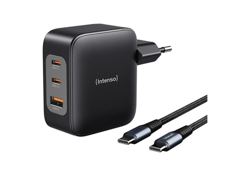 Зарядно за стена INTENSO GaN W100ACC Черен 100 W