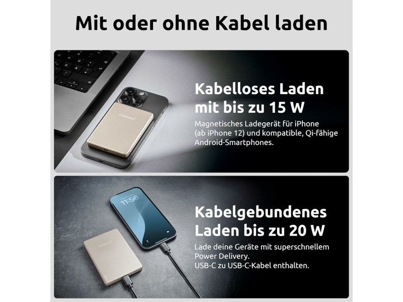 Powerbank INTENSO MW5000 MagSafe 5000 mAh Шампанско