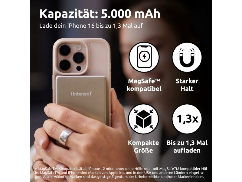 Powerbank INTENSO MW5000 MagSafe 5000 mAh Шампанско