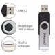USB стик INTENSO Office Line 256 GB Черен