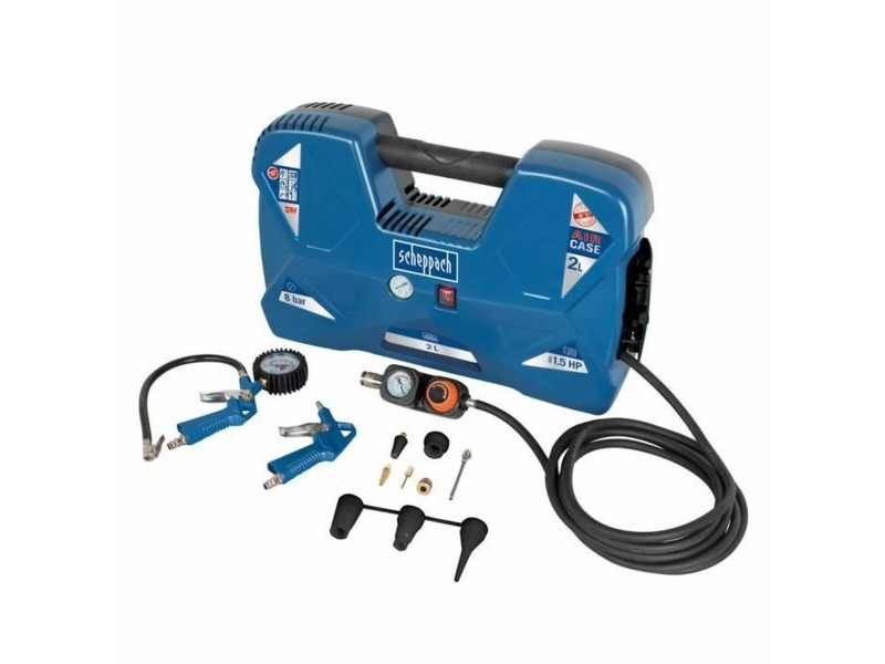 Въздушен Компресор Scheppach Air Case 1100 W 2 L 230 V 8 bar