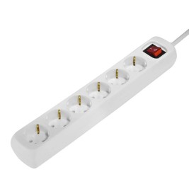 Schuko 6 начина многофункционален адаптер за контакт Hama 00030384 1,4 m Бял (1,4 m)