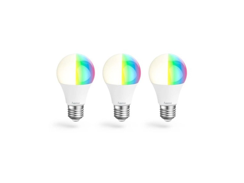 LED крушка Hama 00176635 Бял Многоцветен F E27 806 lm 3 броя (2700 K) (6500 K)