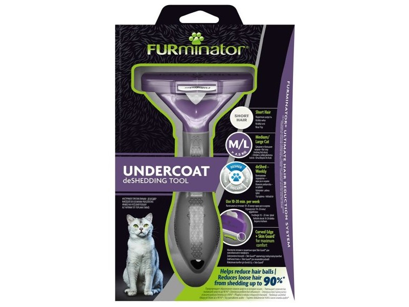 Четка Furminator FUR151326 Котка Широк Черен