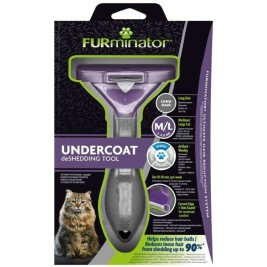 Четка Furminator FUR151357 Котка Широк Черен Виолетов
