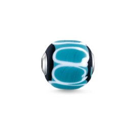 Дамска огърлица Thomas Sabo SET0359-494-11-L2140 цвят тюркоаз 1,1 cm