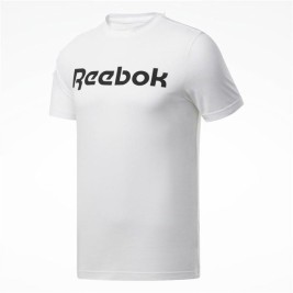 Мъжка тениска с къс ръкав Reebok Graphic Series Linear Logo Бял 2XL