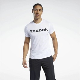 Мъжка тениска с къс ръкав Reebok Graphic Series Linear Logo Бял 2XL