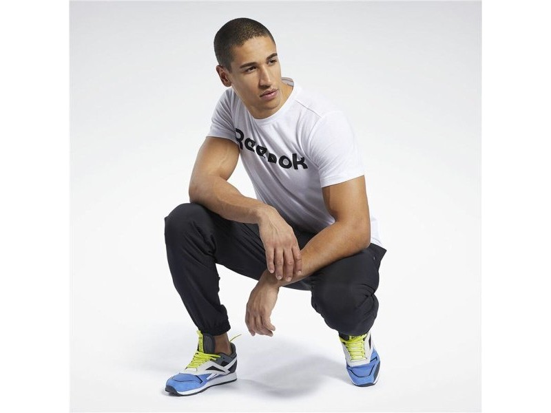 Мъжка тениска с къс ръкав Reebok Graphic Series Linear Logo Бял 2XL