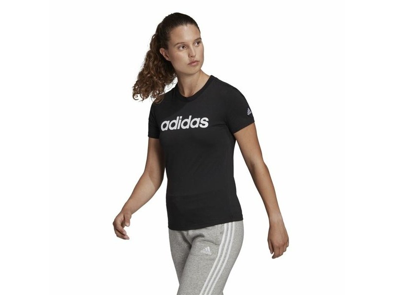 Дамска тениска с къс ръкав Adidas Lin T Черен (XS)