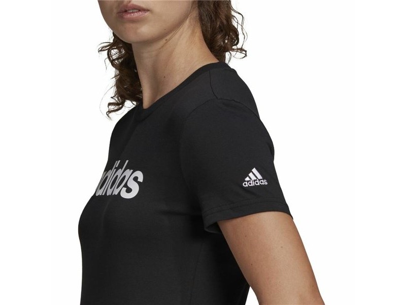 Дамска тениска с къс ръкав Adidas Lin T Черен (XS)