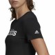 Дамска тениска с къс ръкав Adidas Lin T Черен (XS)