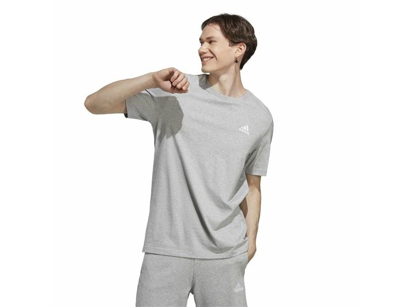 Мъжка тениска с къс ръкав Adidas Essentials Светло сив S