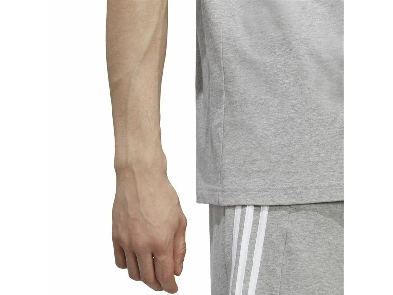 Мъжка тениска с къс ръкав Adidas Essentials Светло сив S