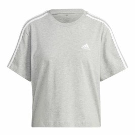Дамска тениска с къс ръкав Adidas 3S Cropped Top Светло сив (XS)