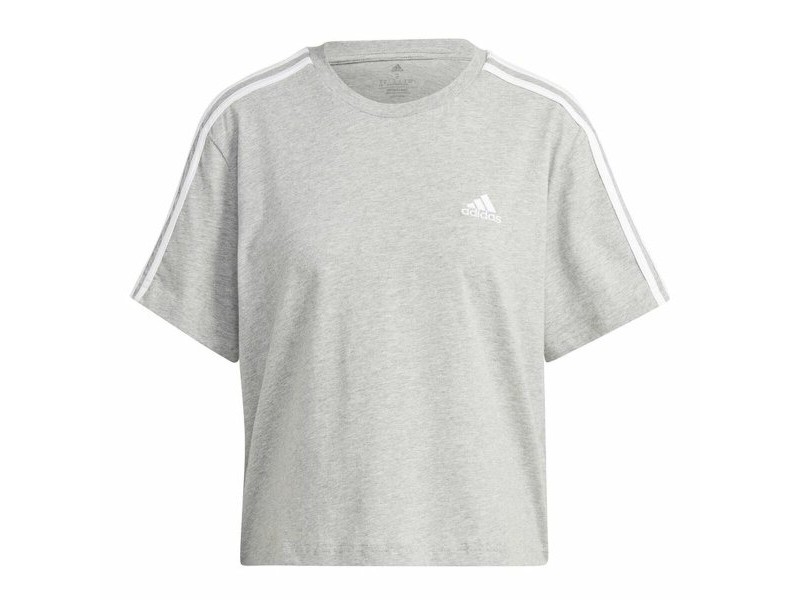 Дамска тениска с къс ръкав Adidas 3S Cropped Top Светло сив (XS)