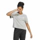 Дамска тениска с къс ръкав Adidas 3S Cropped Top Светло сив (XS)
