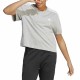 Дамска тениска с къс ръкав Adidas 3S Cropped Top Светло сив (XS)