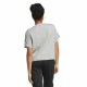 Дамска тениска с къс ръкав Adidas 3S Cropped Top Светло сив (XS)