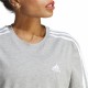 Дамска тениска с къс ръкав Adidas 3S Cropped Top Светло сив (XS)