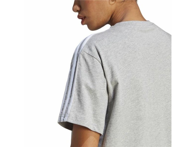 Дамска тениска с къс ръкав Adidas 3S Cropped Top Светло сив (XS)