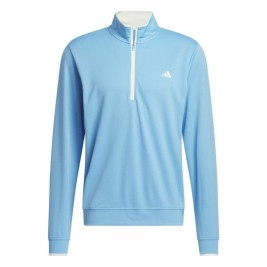 Мъжки суичър без качулка Adidas Lightweight Half-Zip Син Вода L
