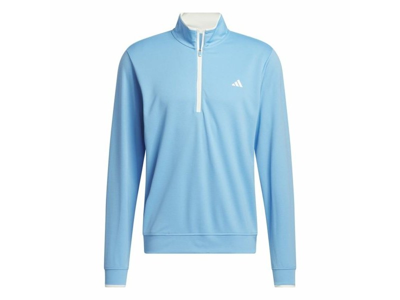 Мъжки суичър без качулка Adidas Lightweight Half-Zip Син Вода L