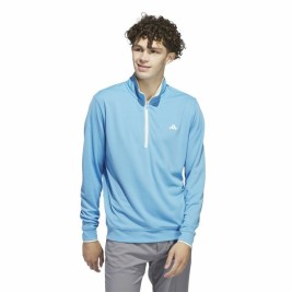 Мъжки суичър без качулка Adidas Lightweight Half-Zip Син Вода L