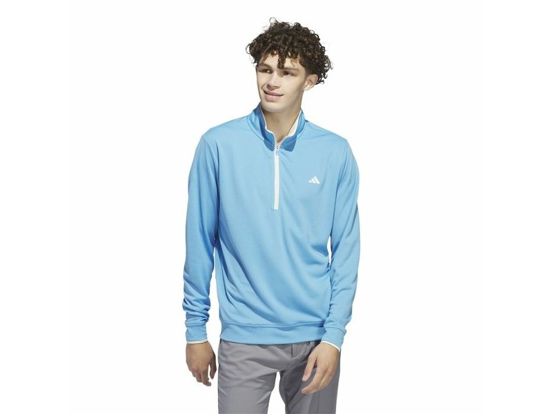 Мъжки суичър без качулка Adidas Lightweight Half-Zip Син Вода L